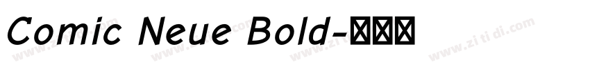 Comic Neue Bold字体转换